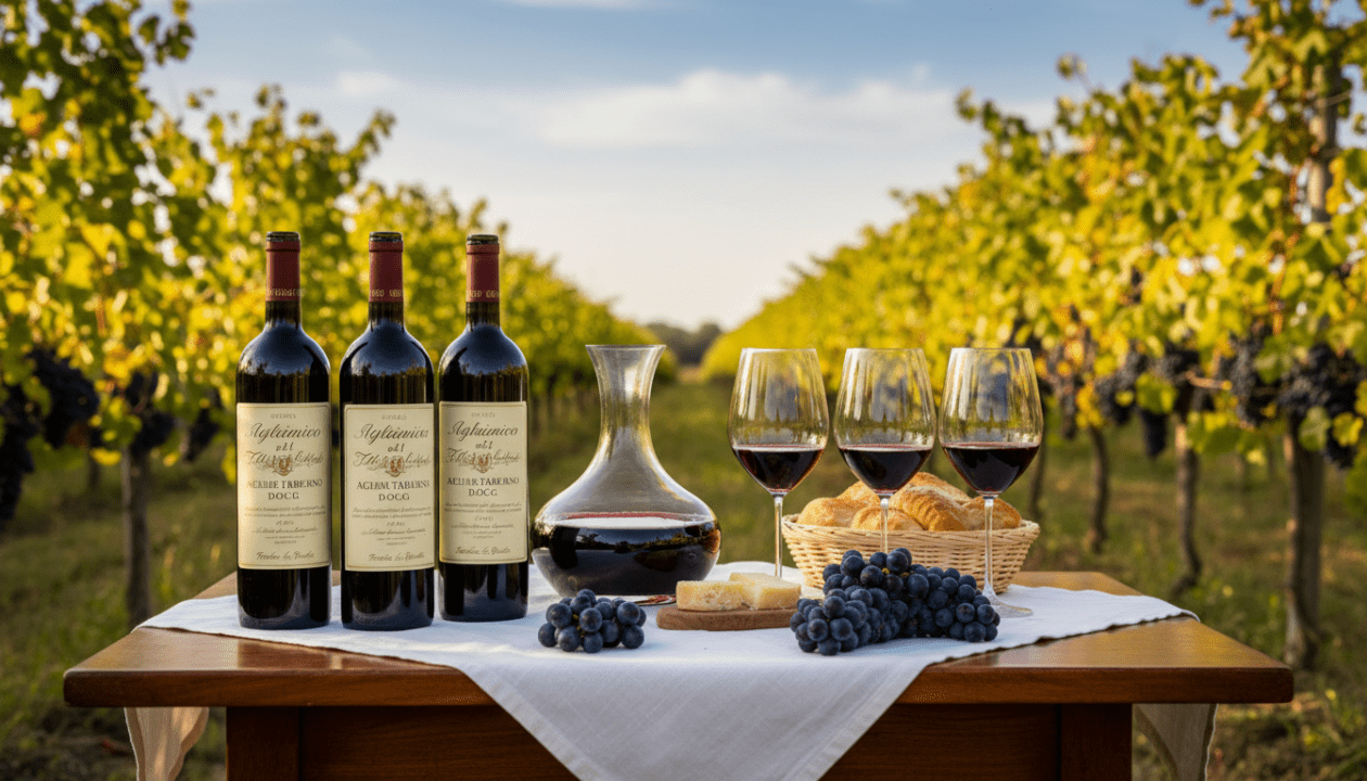 scopri la guida completa all'aglianico del taburno docg, con i migliori vini e cantine del sannio per un'esperienza autentica e di qualità nel cuore della tradizione vinicola italiana.