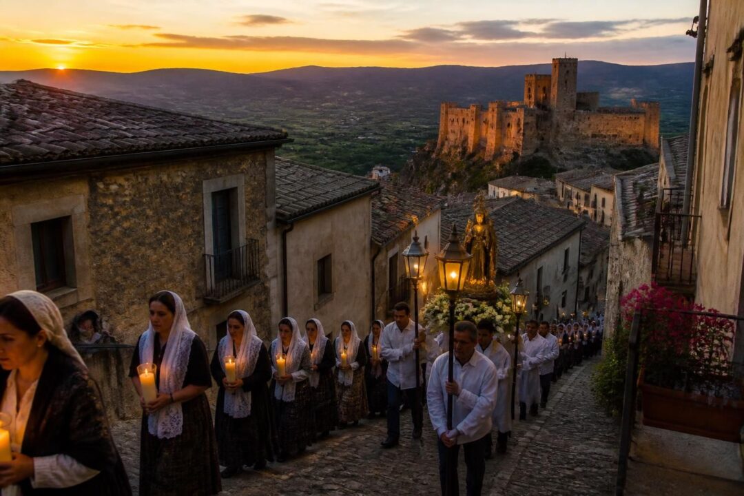 scopri cosa vedere a guardia sanframondi: visita il suggestivo borgo, il maestoso castello e vivi l'emozionante esperienza dei riti settennali, una tradizione unica nel cuore del molise.